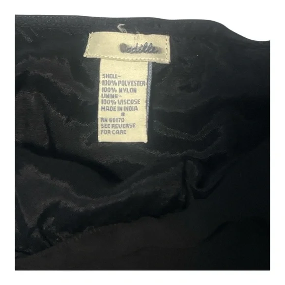 Odille Black Lace Pleated Dark Romantic Whimsigoth Skirt Size 8 RD1 - Picture 5 of 6